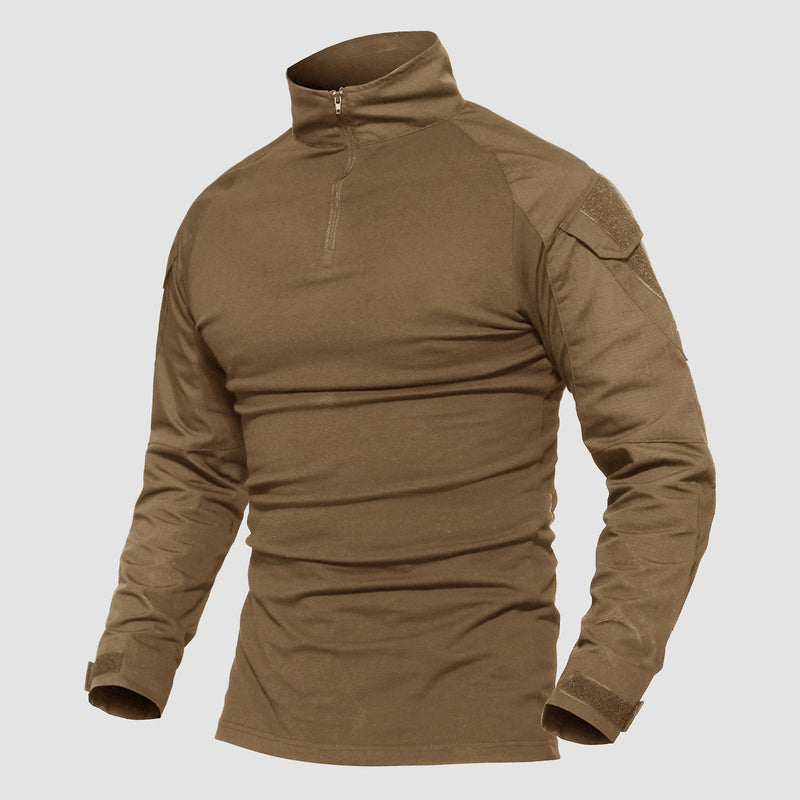 Men's 1/4 Zip Tactical Military Shirt with Pockets 5