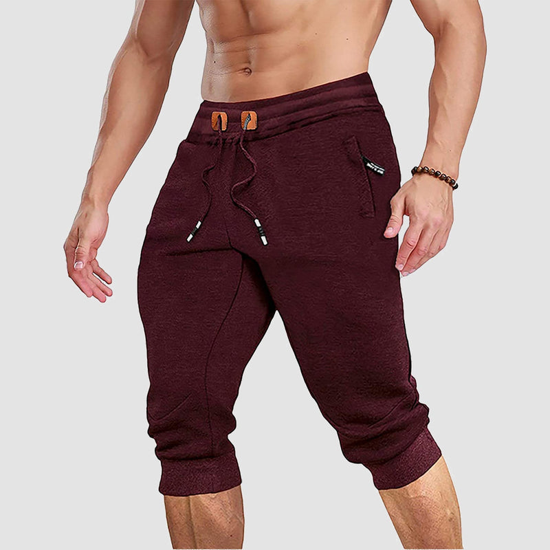 Men's 3/4 Capri Joggers with Pockets 11