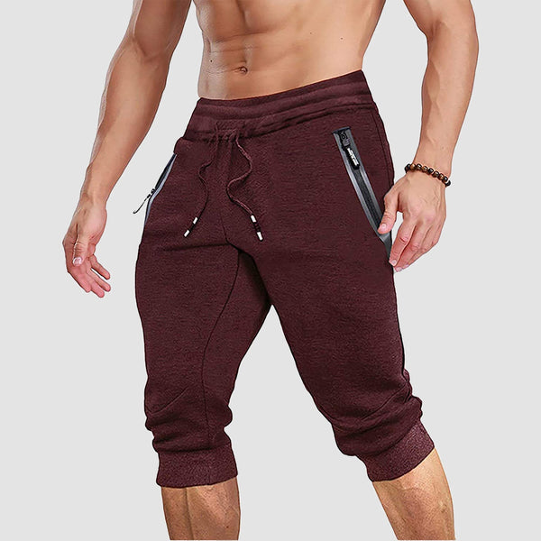 Men's 3/4 Capri Joggers with Pockets 1