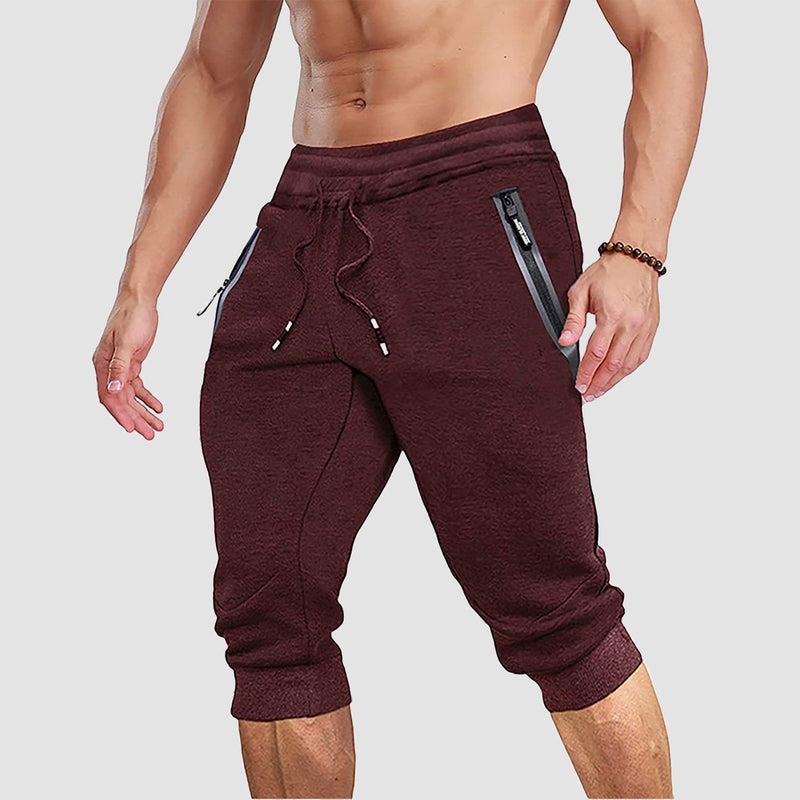 Men's 3/4 Capri Joggers with Pockets 1