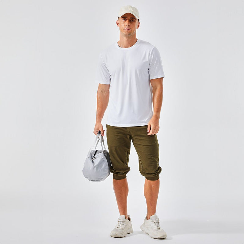 Men's 3/4 Capri Joggers with Pockets 7