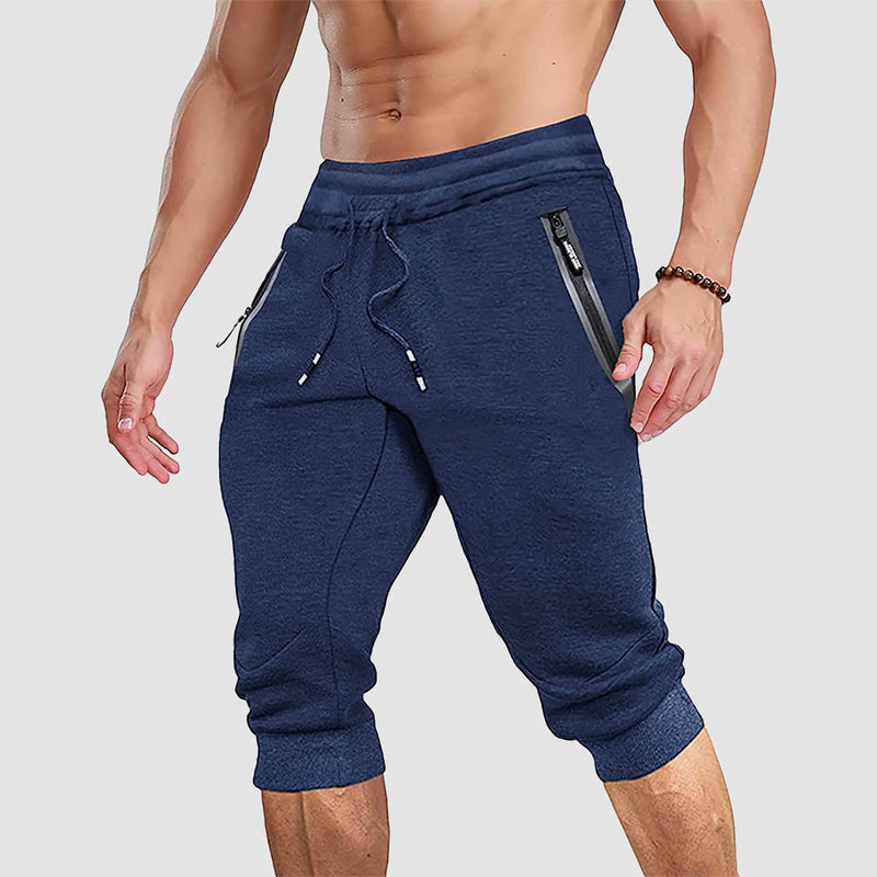 Men's 3/4 Capri Joggers with Pockets 8