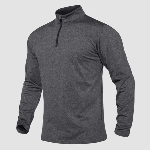 Men's Athletic Shirt 1/4 Zip Fleece Long Sleeve Sweatshirts 0
