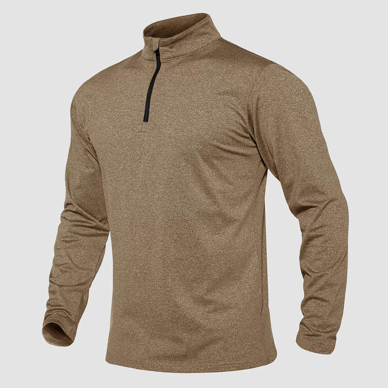 Men's Athletic Shirt 1/4 Zip Fleece Long Sleeve Sweatshirts 12