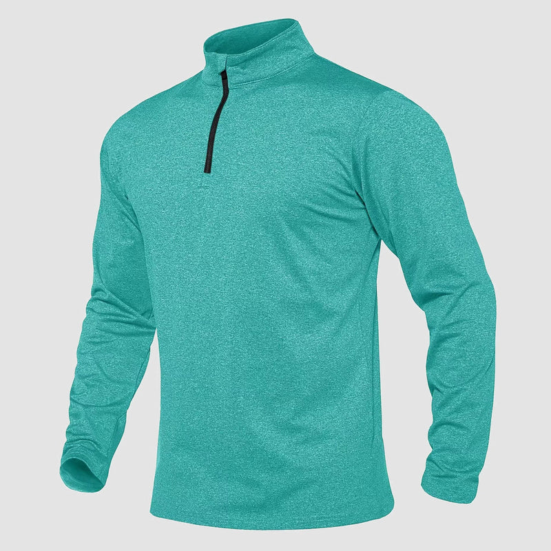 Men's Athletic Shirt 1/4 Zip Fleece Long Sleeve Sweatshirts 17