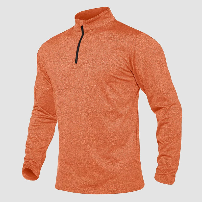 Men's Athletic Shirt 1/4 Zip Fleece Long Sleeve Sweatshirts 3