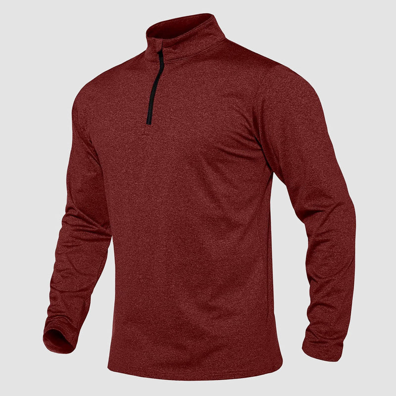 Men's Athletic Shirt 1/4 Zip Fleece Long Sleeve Sweatshirts 8