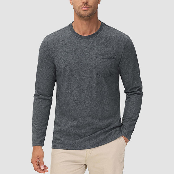 Men's Basic Long Sleeve Shirt Casual Lightweight T-Shirt 0