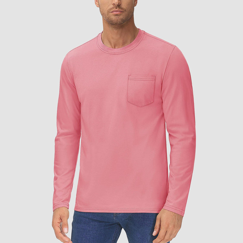 Men's Basic Long Sleeve Shirt Casual Lightweight T-Shirt 10