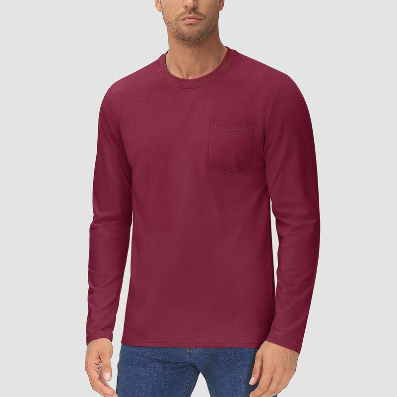 Men's Basic Long Sleeve Shirt Casual Lightweight T-Shirt 12