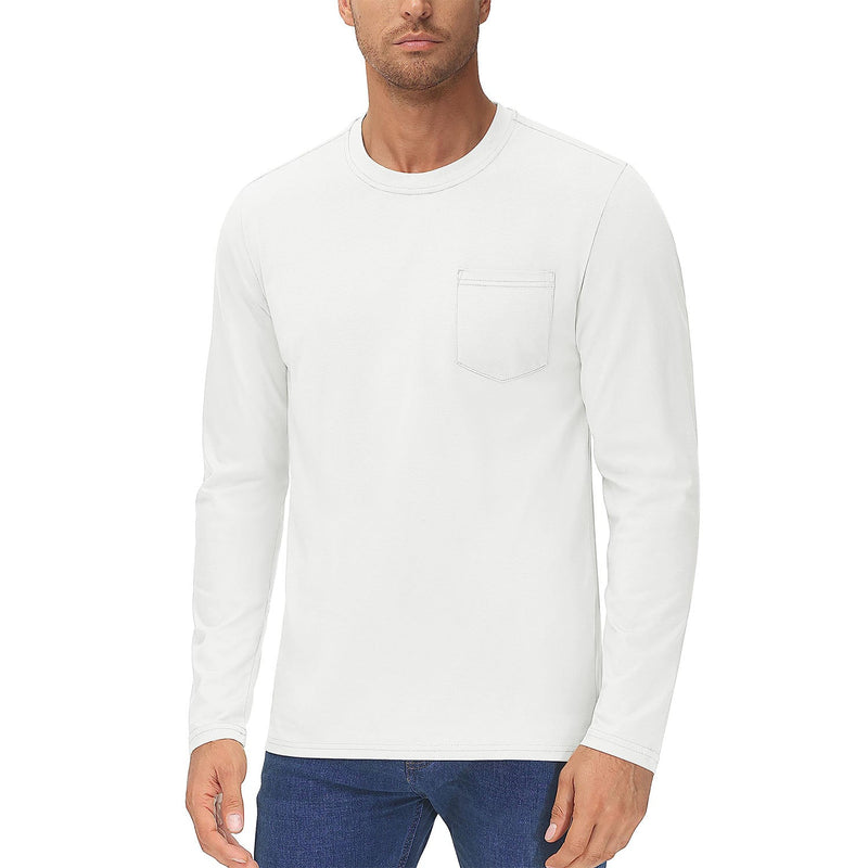 Men's Basic Long Sleeve Shirt Casual Lightweight T-Shirt 13