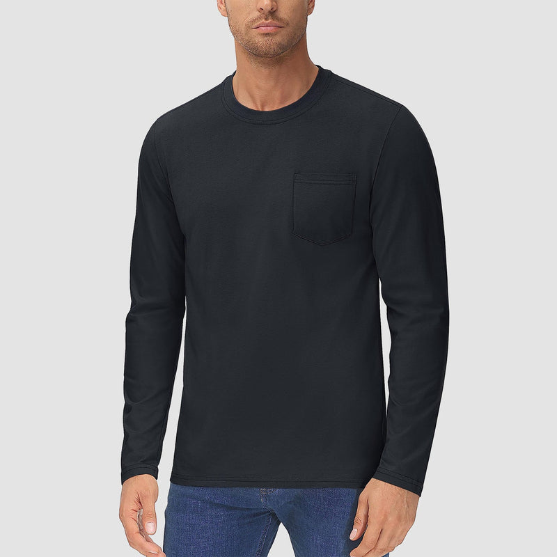 Men's Basic Long Sleeve Shirt Casual Lightweight T-Shirt 15