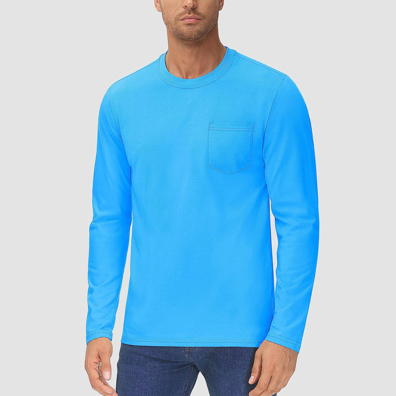 Men's Basic Long Sleeve Shirt Casual Lightweight T-Shirt 16