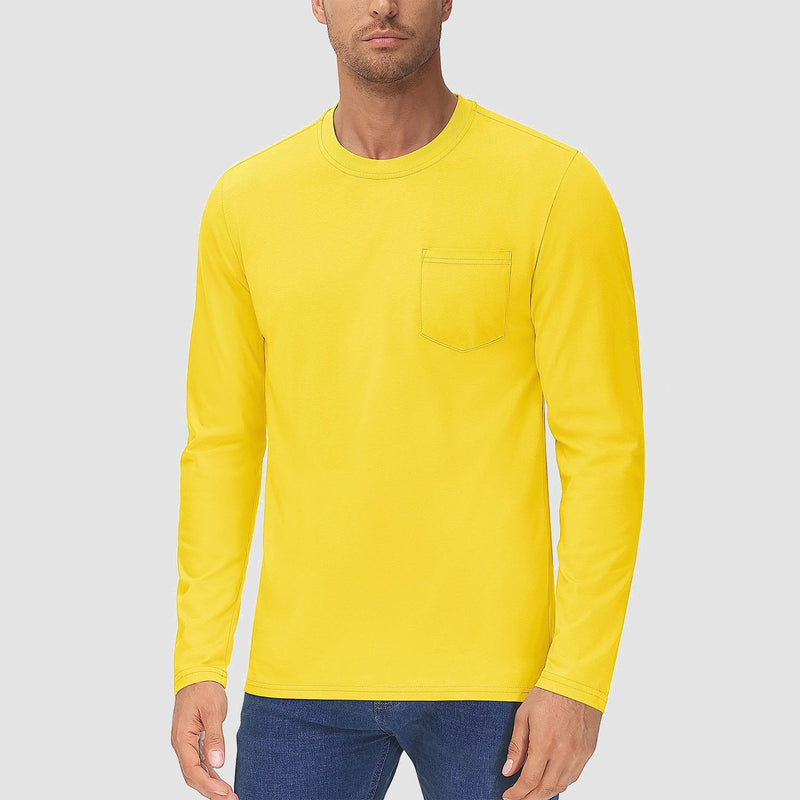 Men's Basic Long Sleeve Shirt Casual Lightweight T-Shirt 17