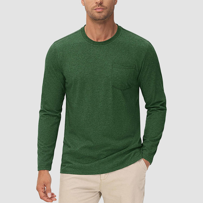 Men's Basic Long Sleeve Shirt Casual Lightweight T-Shirt 20