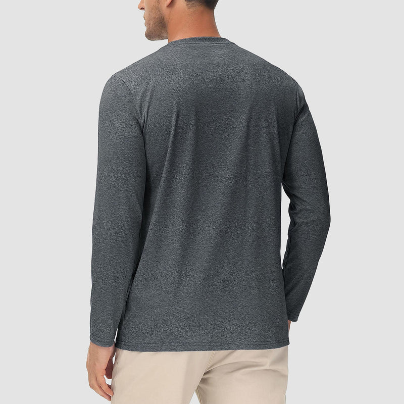 Men's Basic Long Sleeve Shirt Casual Lightweight T-Shirt 2