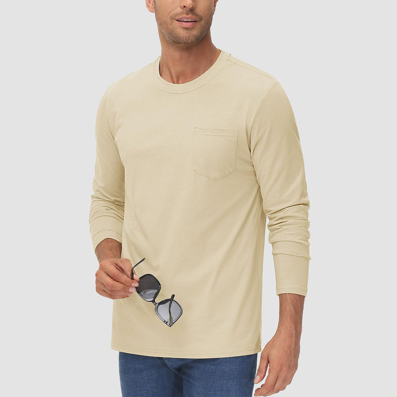 Men's Basic Long Sleeve Shirt Casual Lightweight T-Shirt 5