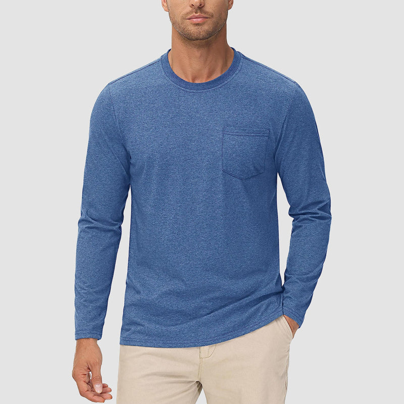 Men's Basic Long Sleeve Shirt Casual Lightweight T-Shirt 7