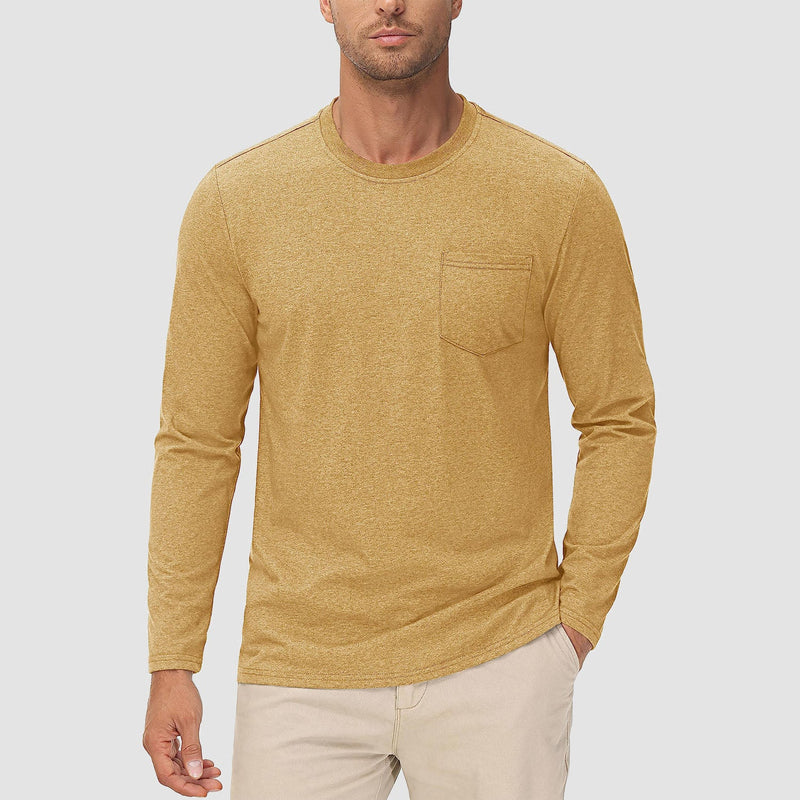 Men's Basic Long Sleeve Shirt Casual Lightweight T-Shirt 9