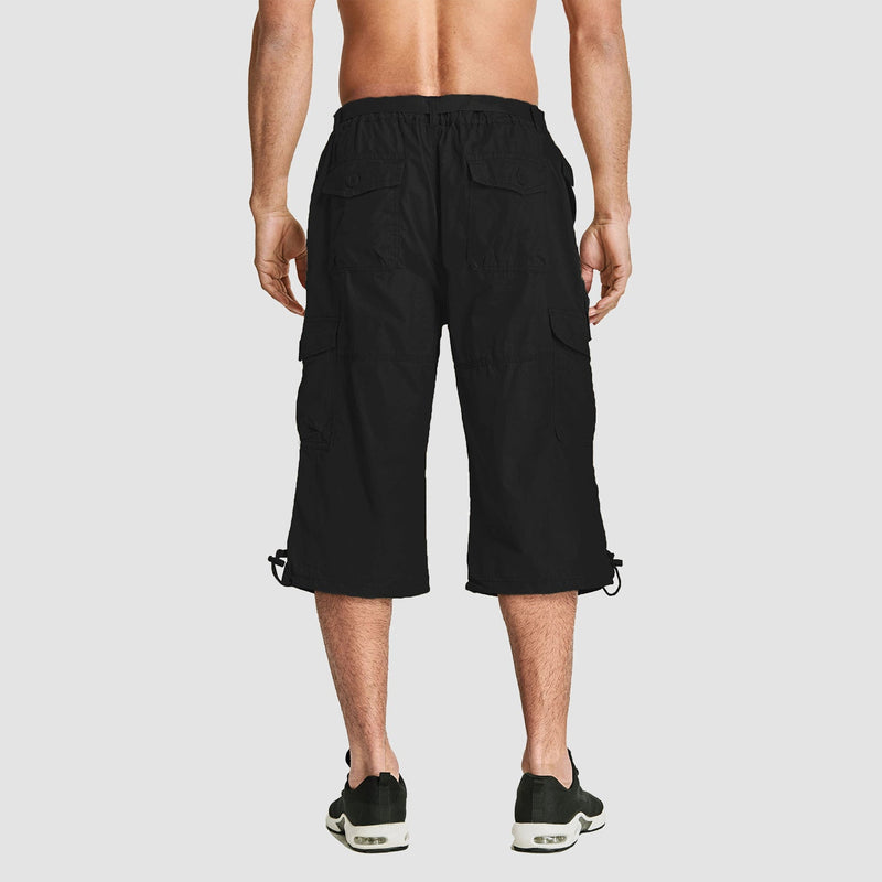 Men's Below Knee Cargo Shorts - Cotton, 7 Pockets, Work Capris 4