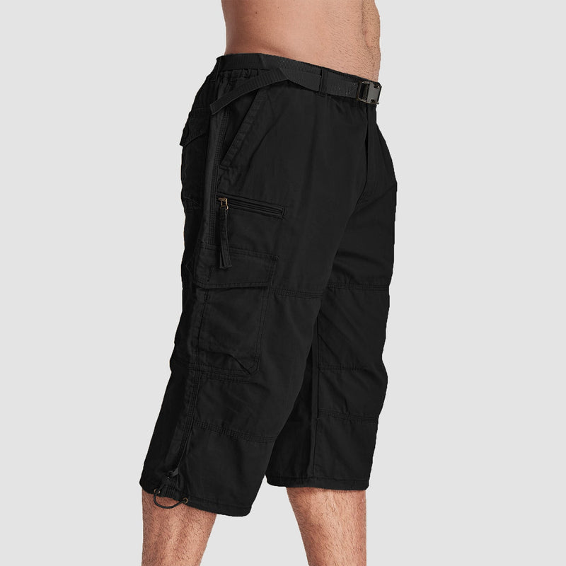Men's Below Knee Cargo Shorts - Cotton, 7 Pockets, Work Capris 5