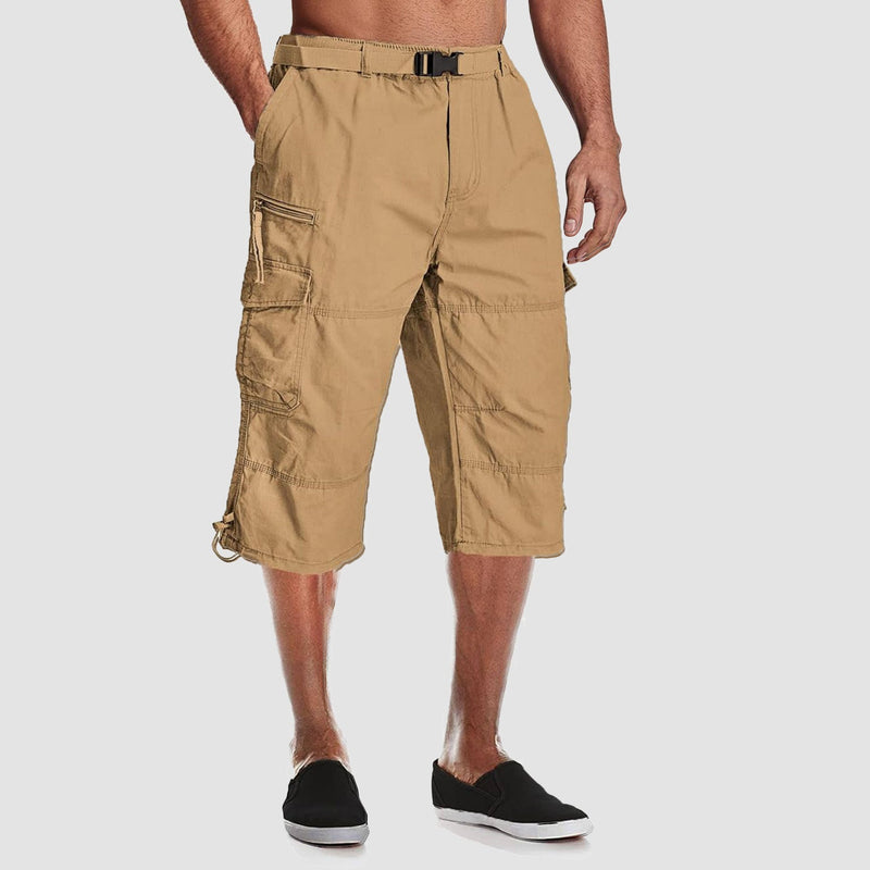 Men's Below Knee Cargo Shorts - Cotton, 7 Pockets, Work Capris 6