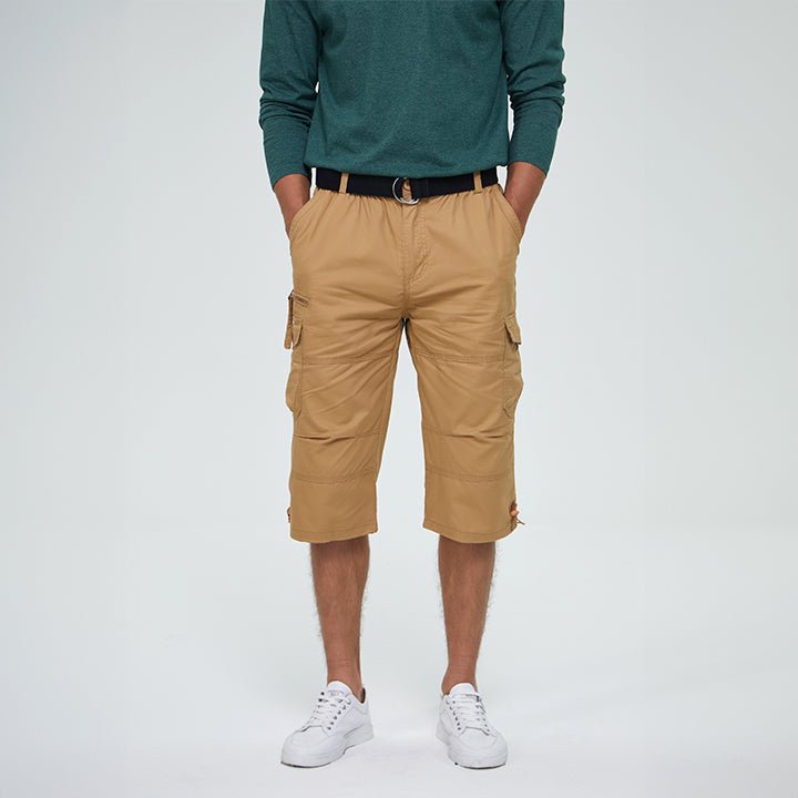Men's Below Knee Cargo Shorts - Cotton, 7 Pockets, Work Capris 8