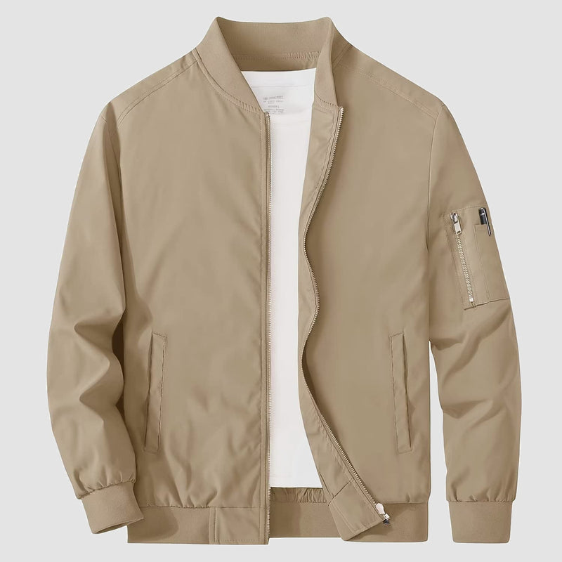 Men's Bomber Jacket Lightweight Windproof Casual Jacket