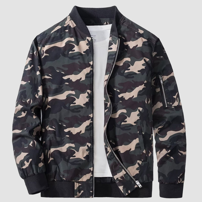 Men's Bomber Jacket Lightweight Windproof Casual Jacket