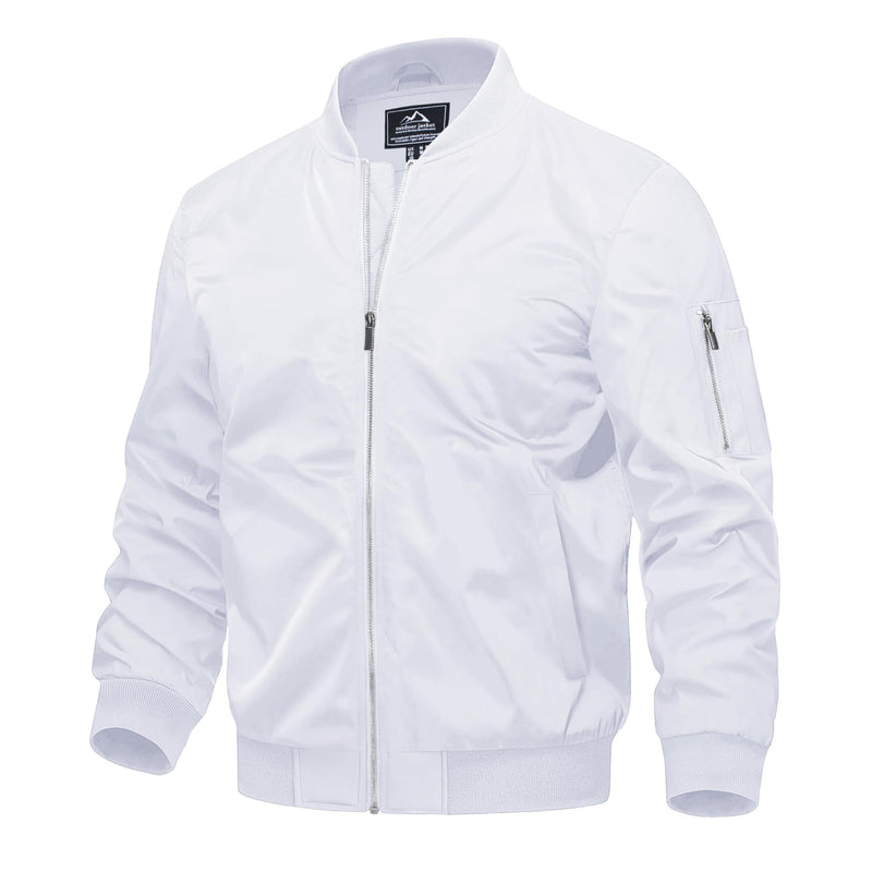 Men's Bomber Jacket, Quilted & Windproof with Pockets