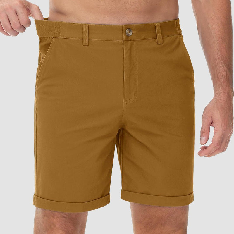 Men's Classic Stretch Chino Shorts with Pockets 11