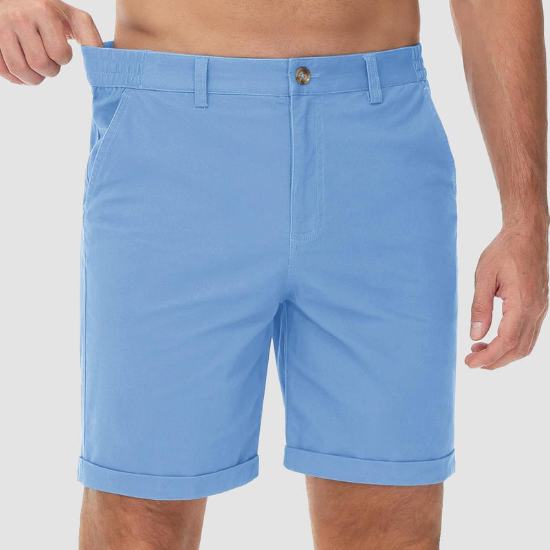 Men's Classic Stretch Chino Shorts with Pockets 12