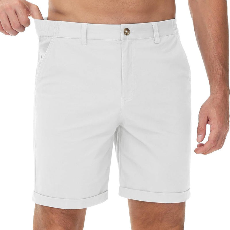 Men's Classic Stretch Chino Shorts with Pockets 13