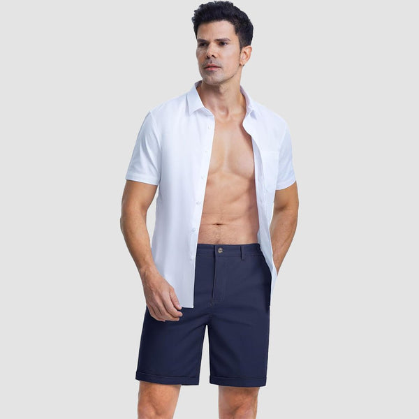 Men's Classic Stretch Chino Shorts with Pockets 1