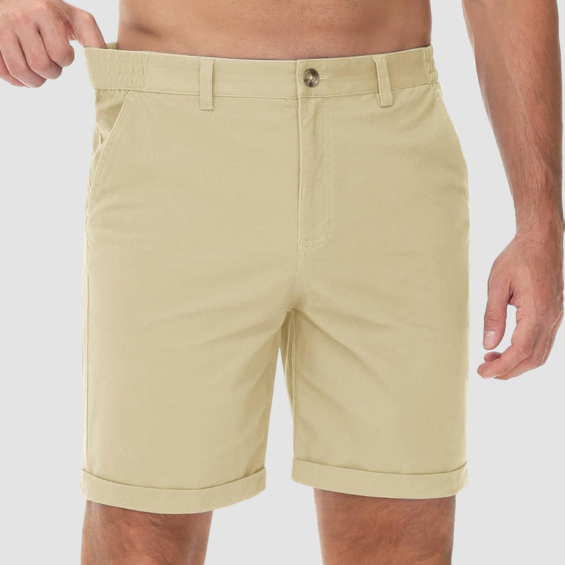 Men's Classic Stretch Chino Shorts with Pockets 9