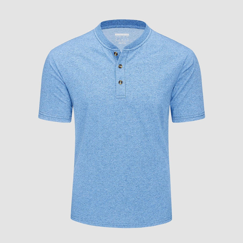 Men's Cotton Henley Shirt Casual Summer T-Shirt 11
