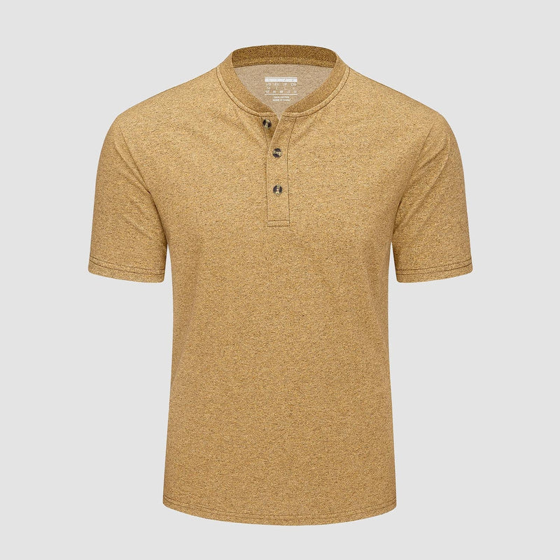 Men's Cotton Henley Shirt Casual Summer T-Shirt 12