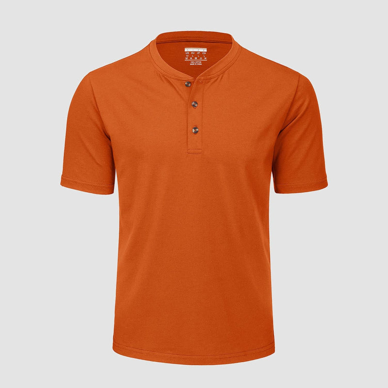 Men's Cotton Henley Shirt Casual Summer T-Shirt 18