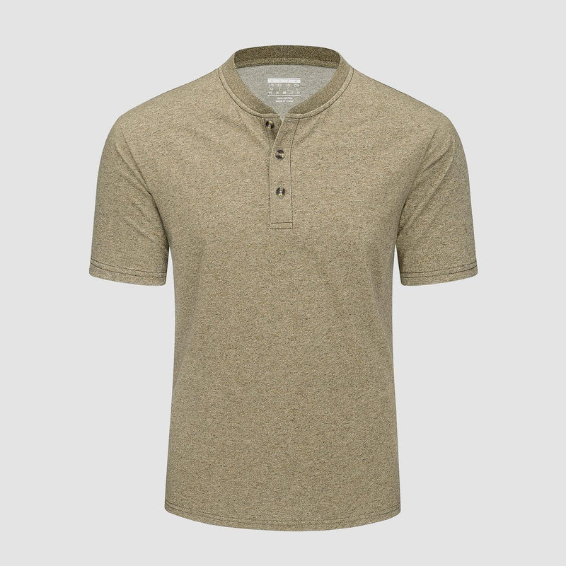 Men's Cotton Henley Shirt Casual Summer T-Shirt 19