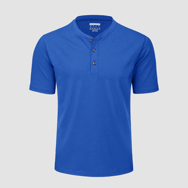 Men's Cotton Henley Shirt Casual Summer T-Shirt 1