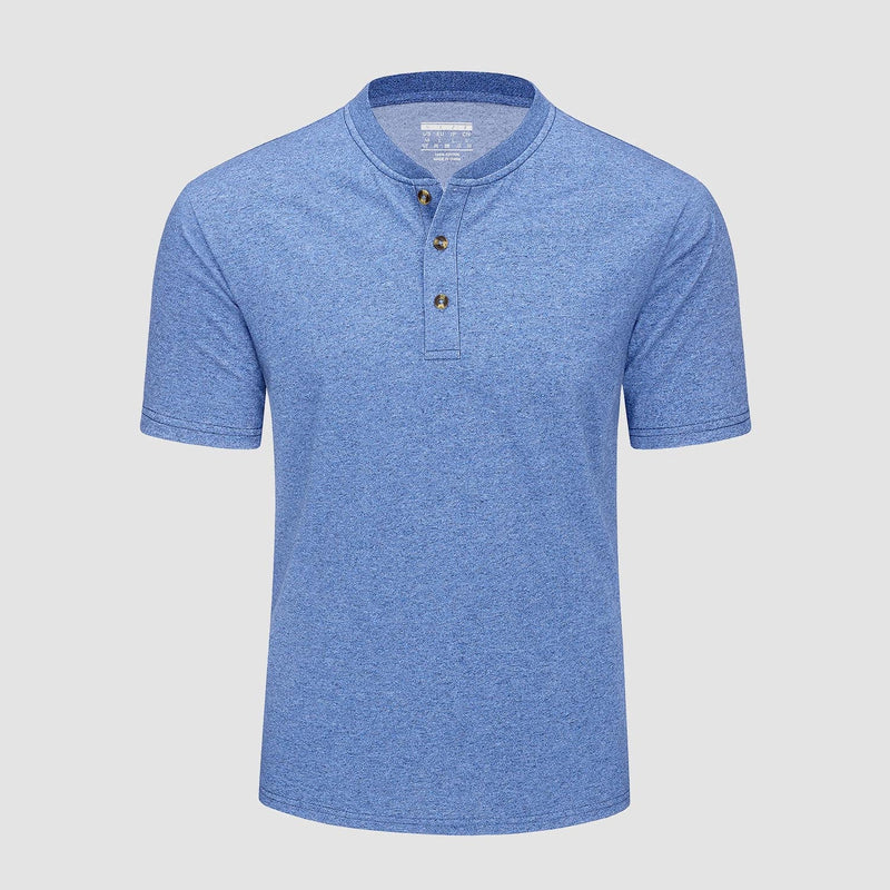 Men's Cotton Henley Shirt Casual Summer T-Shirt 20