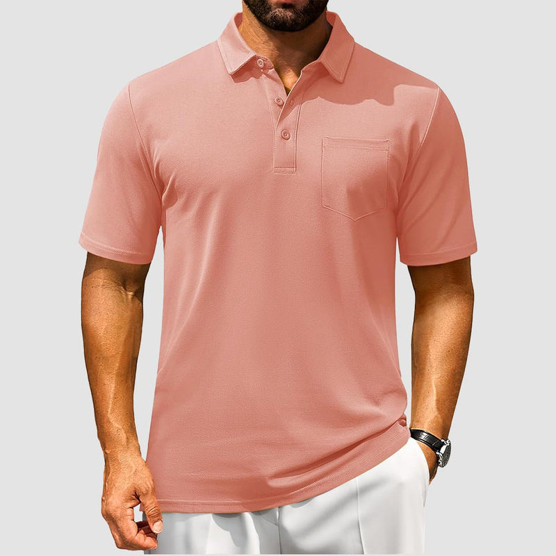 Men's Cotton Polo Shirts - Breathable Short Sleeve Golf Tee