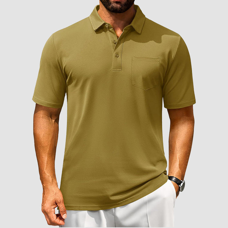 Men's Cotton Polo Shirts - Breathable Short Sleeve Golf Tee