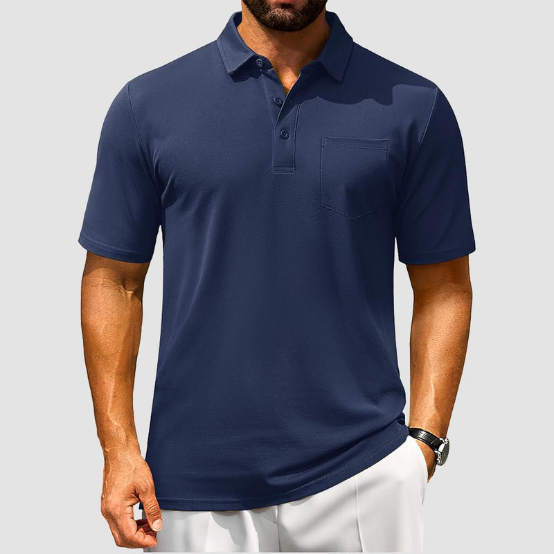 Men's Cotton Polo Shirts - Breathable Short Sleeve Golf Tee