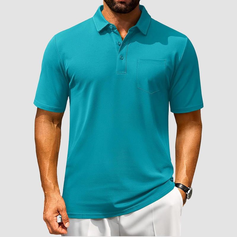 Men's Cotton Polo Shirts - Breathable Short Sleeve Golf Tee