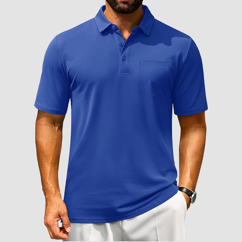 Men's Cotton Polo Shirts - Breathable Short Sleeve Golf Tee