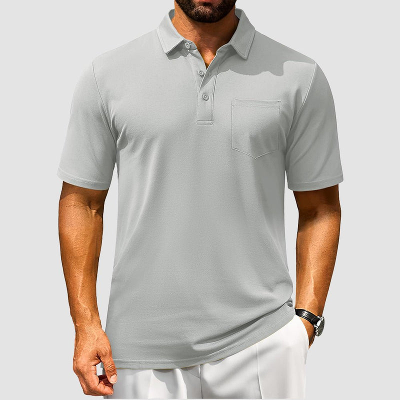 Men's Cotton Polo Shirts - Breathable Short Sleeve Golf Tee