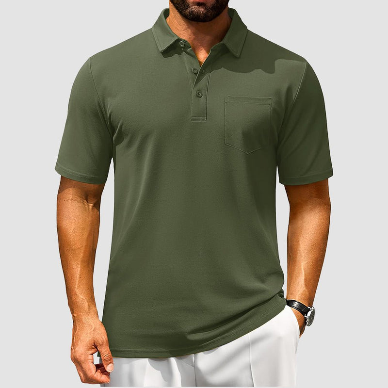 Men's Cotton Polo Shirts - Breathable Short Sleeve Golf Tee