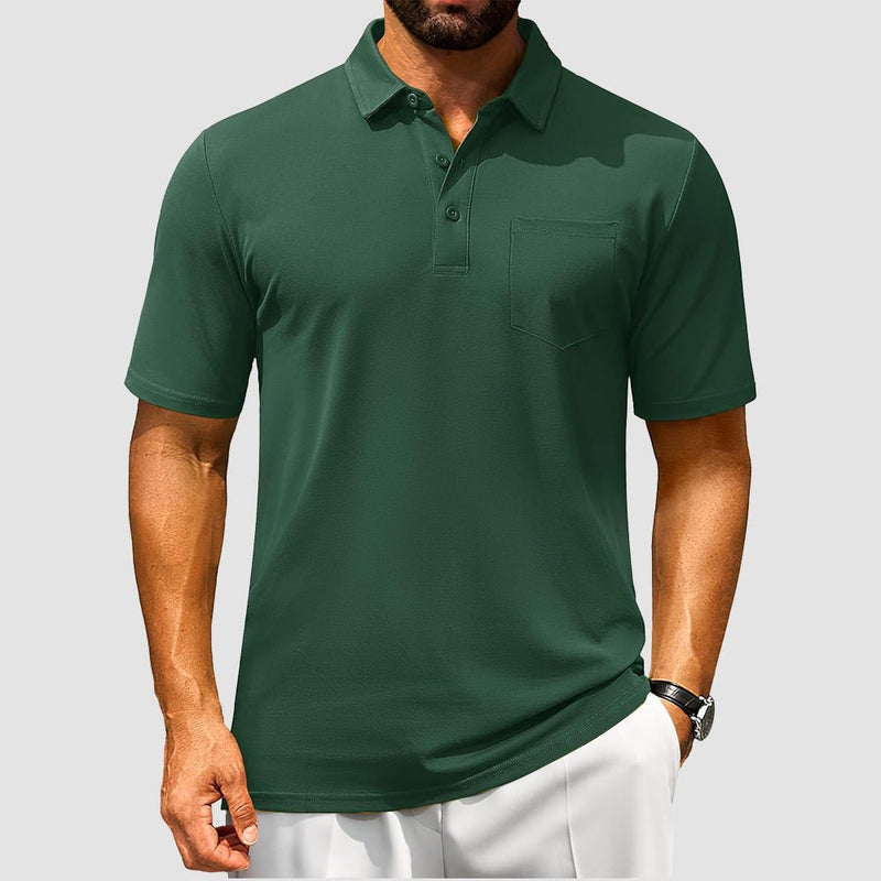 Men's Cotton Polo Shirts - Breathable Short Sleeve Golf Tee