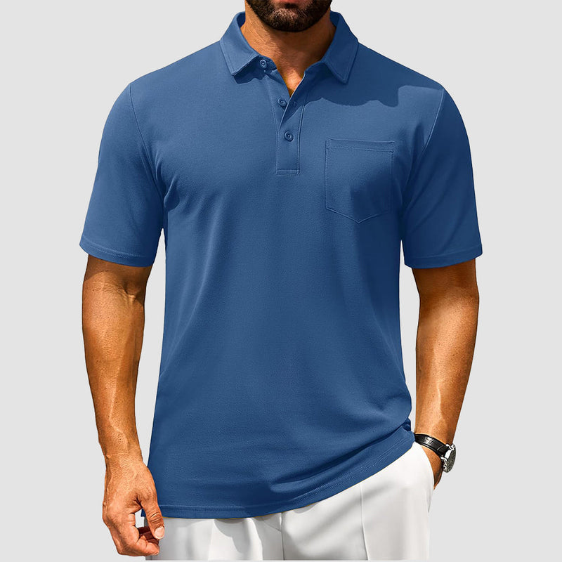 Men's Cotton Polo Shirts - Breathable Short Sleeve Golf Tee